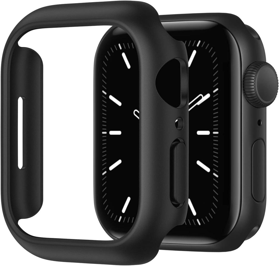 Recoppa Case Compatible for Apple Watch Series 7/8/9 – 41mm ONLY, Shockproof Ultra-Thin Hard PC Bumper All-Around Edge Protective Cover Frame [NO Screen Protector] for iWatch Accessories, Black