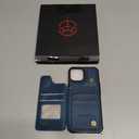 Compatible with iPhone 15 Wallet Case with Card Holder RFID Blocking for Women Men, Double Magnetic Clasp Kickstand Shockproof Phone Case Fit for iPhone 15, Black