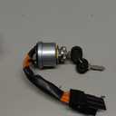 Ignition Lock Cylinder Starter Switch w/ 2 Keys Assembly 86569718 Compatible with New Holland Tractor 1530 1630 1725 1925 TC25 TC25D TC29 TC29D TC33 TC33D, 5A 12V, 2 Positions