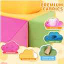 Edbuosy Toddler Climbing Toys Indoor, 7-Piece Colourful Foam Climbing Blocks, Soft Play Climbing for Toddlers, Modular Crawling & Sliding Play Set for Toddlers 1-3 Years Old, Medium, Small