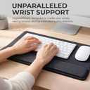 OTM Essentials 22” Keyboard Wrist Rest, Wrist Pad for Keyboard with Foam Padding Interior & Lycra Exterior, Ergonomic Office Desk Accessory with Non-Slip Base for Support, 1.5”x 23.5”x 4.45” (Black), Medium