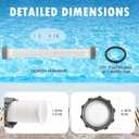 Pool Hoses for Above Ground 1.5 Diameter 16" Long Accessory Swimming Pool Replacement Hose, 2 Pack Filter Pump Hose Compatible with Pump Models