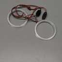 Qasim 1-Pair Blue 80MM 63SMD COB LED Halo Ring Angel Eyes with lampshade Cover Led DRL Fog Light Lamp 12V 24V