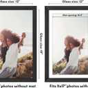 Americanflat 13x19 Picture Frame with Shatter-Resistant Glass - Use as 11x17 Frame with Mat or Display 13x19 Photo Without Mat - Hudson Collection - Wide Picture Frames for Wall Display - Black