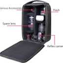 Roomy Camera Protective Bag Insert Waterproof Lens Pouch Shockproof DSLR SLR Carrying Case with Thicken Partition Padded Liner for Sony Canon Nikon Camera Flash Light & Accessories