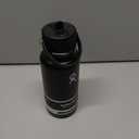 Hydro Flask Travel Water Bottle - Insulated Stainless Steel - Wide Straw Lid, Non Spill, Leakproof in 32 Oz Black