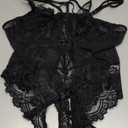 Avidlove Women Lingerie Floral Lace Harness Lingerie Bodysuit One Piece Teddy Babydoll Nightgown (XX-Large)