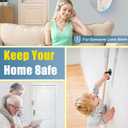 2 x Home Security Door Lock Child Proof Door Reinforcement Lock for Kids Safety Withstand 800lbs Metal Door Lock Security Front Child Safety Door Latch Lock Top High Security Door Locks for Interior Lock