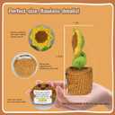 2 x Handmade Crochet Sunflower Emotional Support Doll  Gift for Friends, Family, Women, Teachers, Sons, Daughters, Coworkers Ideal for Birthdays, Christmas, Potted Flower, Cute Desk Decor Positive Vibes