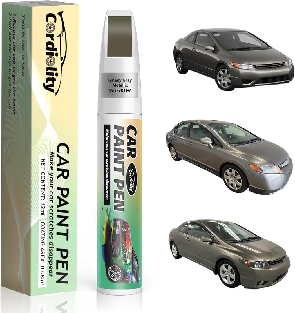 Galaxy Gray Metallic(NH-701M) Touch Up Paint Pen for Honda,Car Paint Scratch Repair Pen Quick and Easy Fix Auto Paint Scratch