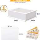 COTOPHER 16pcs 19x14x5 In Sheet Cake Boxes with Window, White Bakery Box, 19x14x5in-8 pack