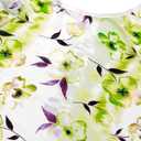 2 x DanceForma Flowers Pattern Ballet Chiffon Wrap Skirts Skwodico WSK2212 (Green, M)