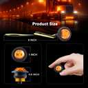 20pcs 3/4 Inch LED Marker Lights - 3rd Gen Round Mini Amber/Red Clearance Lights for Truck, Trailer, RV, Bus, Van, Boat, IP68 Waterproof, 12V DC