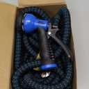 Flexi Hose Expandable Garden Hose with 8 Function Nozzle, 50FT - Lightweight Retractable Garden Hose, Water Hose - No-Kink Flexibility, 3/4 Inch Solid Brass Fittings and Double Latex Core