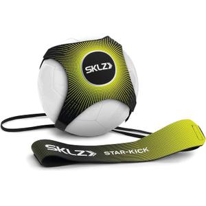 SKLZ Star-Kick Solo Soccer Trainer | Hands-Free Kicking and Passing Practice | Adjustable Cord and Waistband | Multiple Ball Sizes | Youth Players |Perfect for Enhancing Ball Control Skills (Size: 3,4,5, Volt)