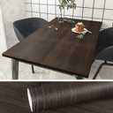 VEELIKE Dark Brown Wood Contact Paper Peel and Stick Thick Wood Wallpaper for Countertops Table 24''x118'' Countertop Contact Paper Waterproof Self Adhesive Woods Vinyl Wrap for Cabinets Furniture