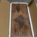 QEEIG Bathroom Floating Shelves for Wall - 15.7" Wall Mounted Shelf Over Toilet Farmhouse Home Decor Display Bookshelf Small 15.7 x 6.7 Inch Set of 2, Rustic Brown (008-40BN)