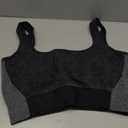 OLCHEE Womens Workout Sets 2 Piece Seamless Square Neck Sports Bra Padded Butt Lifting Leggings High Waist Yoga Gym Outfits (X-Large, Black)