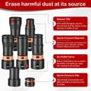16FT Shop Vac Hose with 6 Adapter Attachments,Fits 1-1/4" Vacuum Cleaner Hose,Multi-Size Fittings0.9" to 1-3/4",Universal Shop Vac Accessories (Please Confirm Hose Size Compatibility)