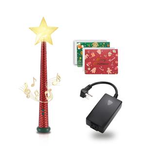 Wireless Remote Control Outlet,Wireless Remote Switch for Christmas Tree and Decorative Indoor/Outdoor (Red with Card)