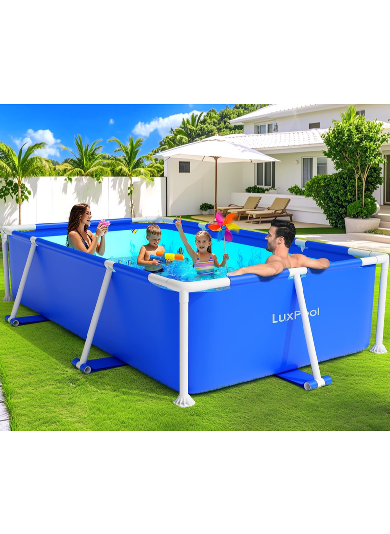 Above Ground Pool, 2025 Upgraded Frame Deep Swimming Pool, Rectangle Family Pool, Large Above Ground Pool Easy Set, Outdoor Pool, Backyard Pool for Kids and adults, Size 7Ft x 48in x 24in