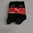 PUMA Men's 6 Pack Crew Socks (10-13, Black/Grey Logo)