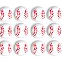 12 pc - Sport Theme Edible Sugar Cake Cupcake Cookie Toppers Decorations (Baseball)
