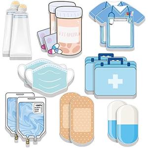 13 Pack Mini Funny Nurse Sticky Notes Nursing Student Essentials School Gifts Stationary Sticky Notes Booklet Self Stick Pads for Hospital School Supplies
