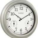 La Crosse Technology WT-3181PL-Q Quartz Time Analog Indoor/Outdoor Wall Clock, 18"