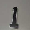 ISUNMEA 9 Inch Solar Lighted House Numbers for Outside, Light Up Waterproof LED Address Numbers Signs for Houses, Large Personalized Illuminated Exterior Modern House Numbers Light (1-Black, 9IN)