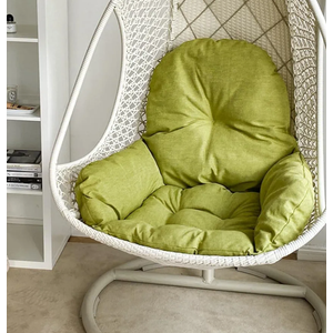 Swing Egg Chair Cushion Thickened Hanging Basket Seat Cushion Washable Hammock Chair Cushion Outdoor Patio Hanging Chair Cushion Replacement (Only Cushion) (Green)
