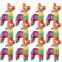 Kathfly 12 Pcs Mini Donkey Piñatas Small Mexican Piñata Cactus Fiesta Decorations Mexican Party Decorations Cinco De Mayo for Fiesta Theme Birthday Party Supplies (Cute Donkey)