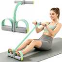 Multifunction Tension Rope, 6-Tube Elastic Yoga Pedal Puller Resistance Band, Natural Latex Tension Rope Fitness Equipment, for Abdomen/Waist/Arm/Leg Stretching Slimming Training