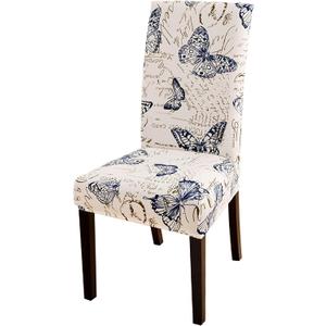 Chair Covers for Dining Chairs Set of 4, Stretchy Soft Parson Chair Covers Removable Washable Kitchen Dining Room Chair Slipcovers with Elastic for Universal Fit (Butterflies)