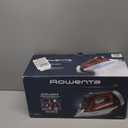 Rowenta Iron, Focus Excellence Stainless Steel Soleplate Steam Iron for Clothes, Retractable Cord, 400+ Microsteam Holes, Powerful steam, LED Display, 1750 W Ironing Clothes, Cordreel, Red DW5433