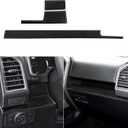 2PCS Carbon Fiber Center Console Panel Cover Trim Decoration Sticker Cover Interior Accessories Compatible with Ford F150 2015 2016 2017 2018 2019 2020
