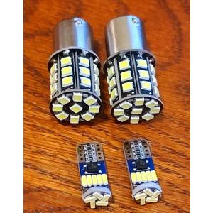 GaRcan Front & Rear LED light bulbs for 425 445 455 headlights AD2062R AM35424, Replacement for John Deere OEM