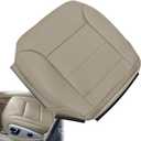NLQR Front Driver Side Bottom Seat Cover Tan Replacement Microfiber Leather Compatible with Mercedes Benz ML320 ML350 ML450 ML500 ML550 2009 2010 2011 2012 2013