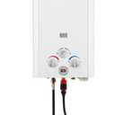 GASLAND BE264 Tankless Water Heater Propane 10L, 2.64GPM Outdoor Propane Shower for Camping & Off Grid, 68,000BTU, Digital Display, Overheating Protection, Easy Installation (White)