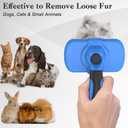 Swihauk Self Cleaning Slicker Brush - Skin Friendly Deshedding Grooming Tool for Dogs & Cats, Suitable for Shedding & Haired Pets, with Pet Supplies Accessories, Blue