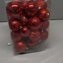 Christmas Ball Ornaments - 30pcs Shatterproof Christmas Ornaments Set Plastic Hanging Christmas Decorations for Xmas Tree Holiday Party Decor, 6 Styles in 4 Sizes (Red)