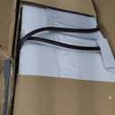 lianheng Floor Lamp with Alabaster Glass Bowl Shade, 72 Inch Tall Torchiere, Dark Brown, Brushed Nickel