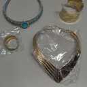 Princess Accessories Arabian Style 5PCS Jewelry Headband Necklace Bracelet Earrings Hair Ties for Women Halloween Cosplay