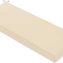 MIULEE Beige Outdoor Bench Cushion 45x18x3 Inch Waterproof 3-Year Color Fastness Patio Furniture Cushions for Porch Swing, Garden Bench Sofa Couch with Adjustable Ties No Slip Design