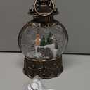 Snow Globe with Village Church Snowman, Light Up Christmas Snow Globes with Music Timer - USB Plug or Battery Operated Glitter Globe Indoor Christmas Decorations