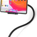 Car Seat Rail Floor Tablet Mount Truck Vehicle Holder for 4-13" Tablet & Phone, Heavy Duty 19.7 inch Gooseneck Arm Holder for iPad Pro 12.9 11 Air Mini, Samsung Tab, Galaxy Z Fold 4, iPhone