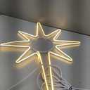 Enhon 24 Inch Large Star of Bethlehem Light, 300 LED Christmas Star Neon Lights With Auto Timing Function for Outdoor Nativity Scene, Yard, Porch Decorations, Warm White