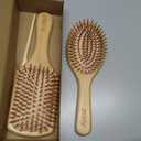 3PCS Bamboo Hair Brush Set,Natural Wooden Brush for Women, madam, Paddle Detangling Brush for Dry/Curly/Thick/Thin/Straight Hair
