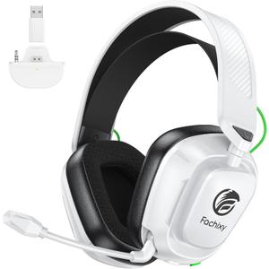 Wireless Gaming Headset with Noise-Canceling Mic for Xbox Series X/S, Xbox One, PS4, PS5, PC, Mac, 2.4GHz Wireless & Bluetooth 5.4 Gaming Headphones, 100-Hour Battery, 50mm Drivers