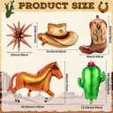 Hungdao Western Theme Party Balloons Large Horse Cowgirl Balloon for Birthday Party, Rodeo Wild West Theme Decoration, Baby Shower, Bachelorette Supplies(Cowgirl,Orange)